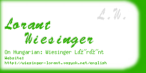 lorant wiesinger business card